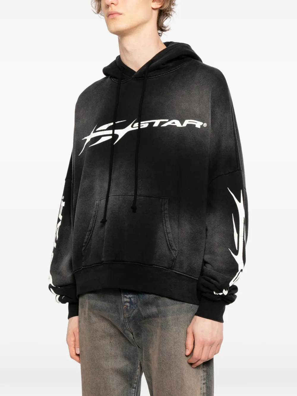 HELLSTAR Hoodie met grafische print Zwart