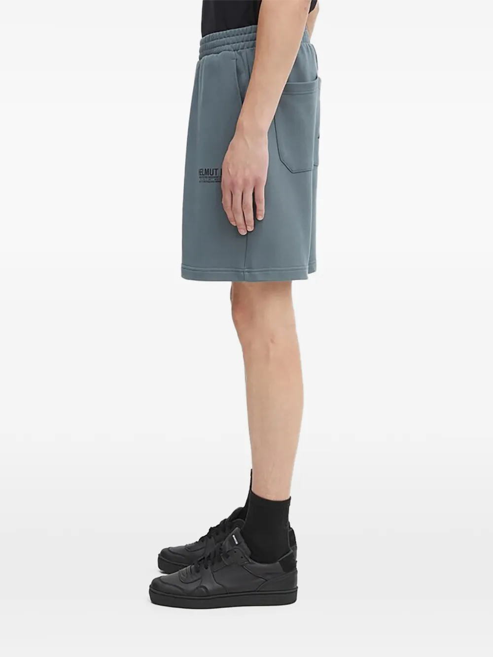 Helmut Lang logo back-pocket shorts - Blu