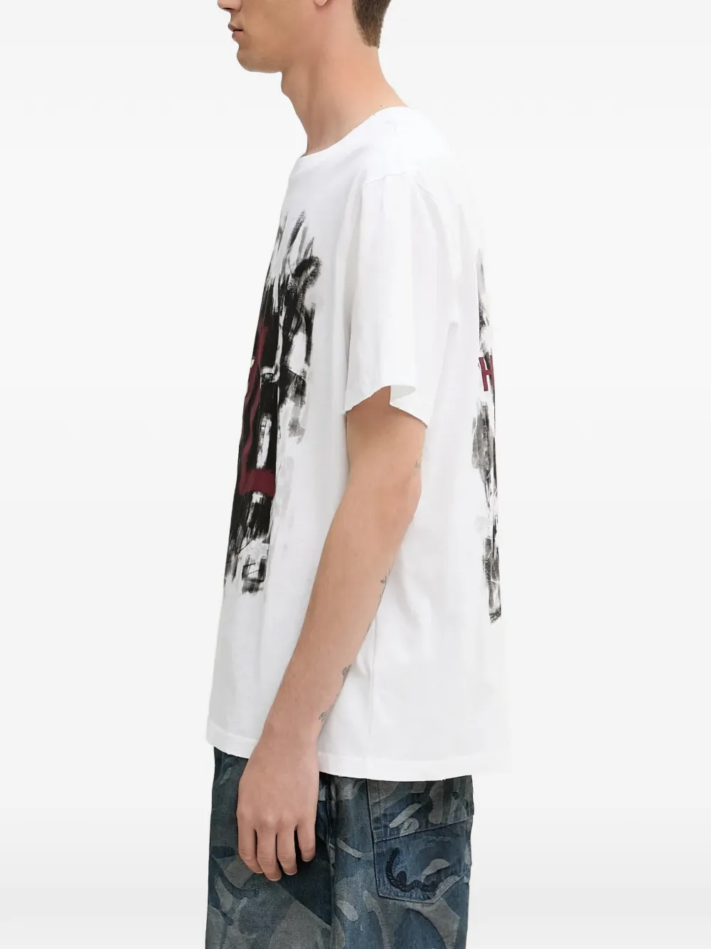 Helmut Lang Katoenen T-shirt met logoprint Wit