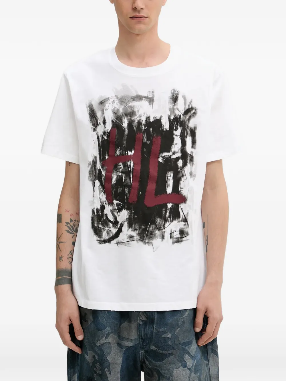 Helmut Lang logo-print cotton T-shirt