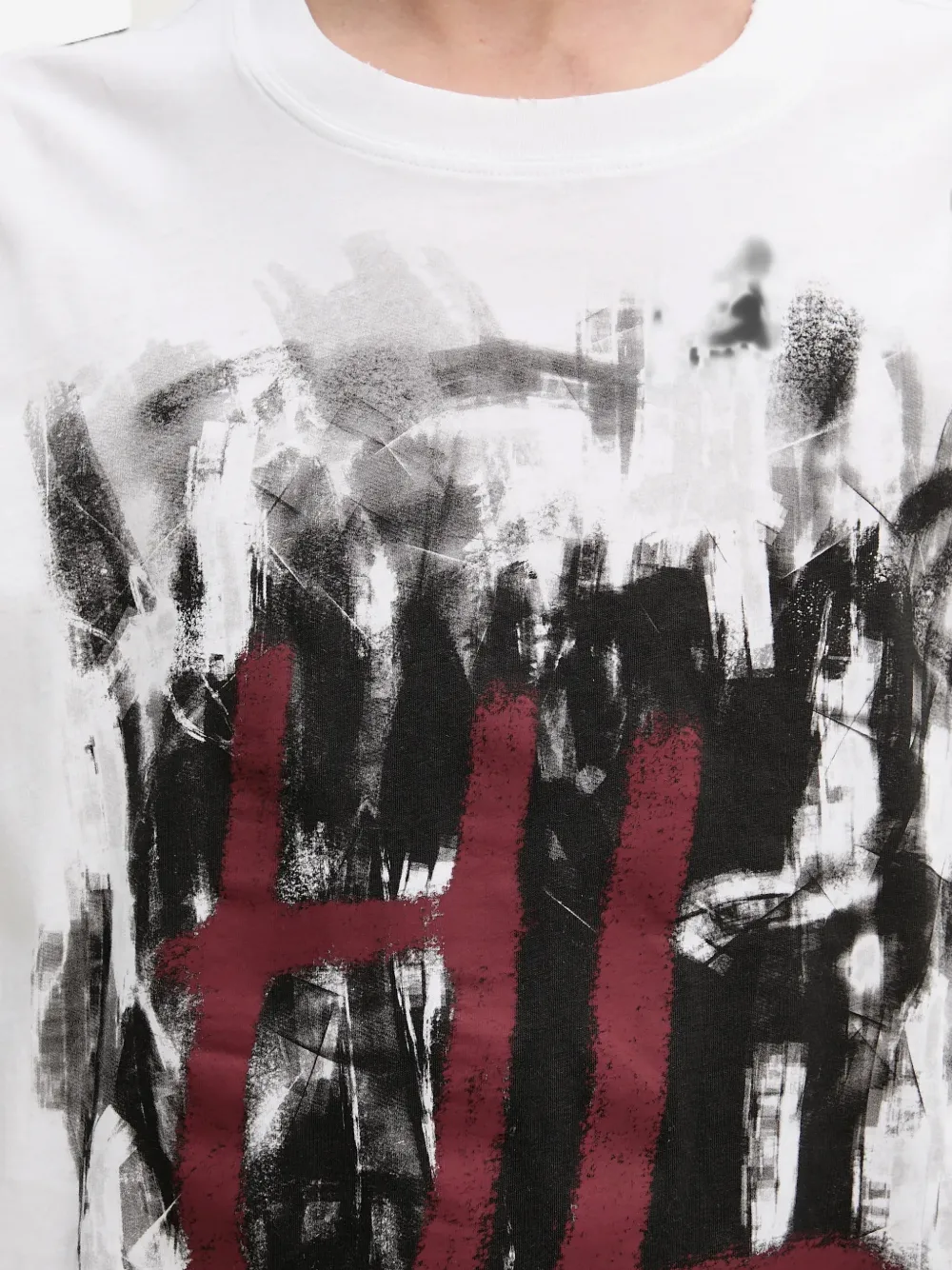 Helmut Lang Katoenen T-shirt met logoprint Wit