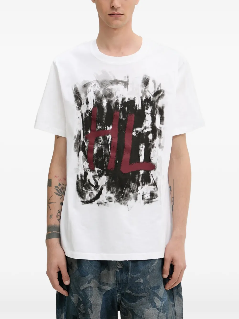 Helmut Lang logo-print cotton T-shirt