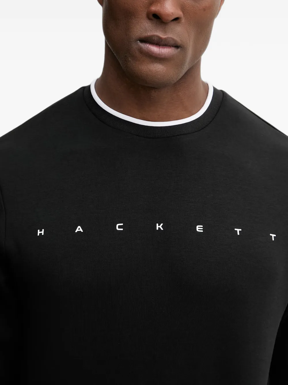 Hackett London Sweater met logoprint Zwart