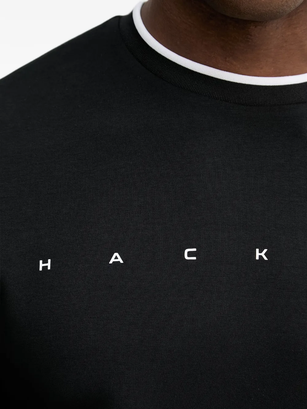 Hackett London Sweater met logoprint Zwart