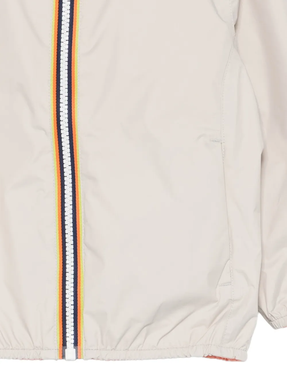 K Way Kids Gestreept jack met capuchon Beige