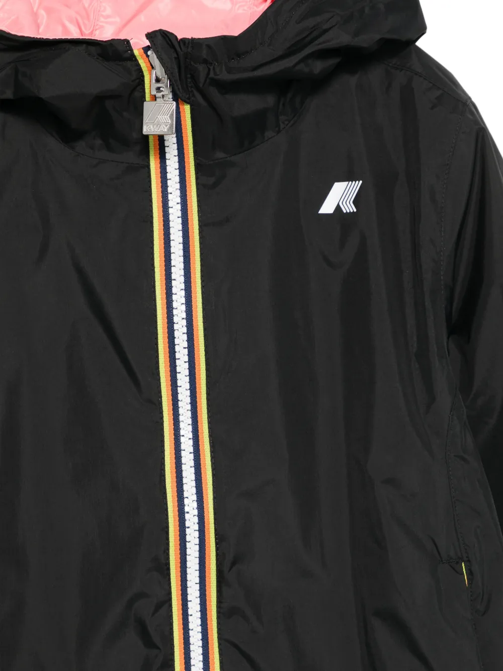 K Way Kids Jack met capuchon Zwart