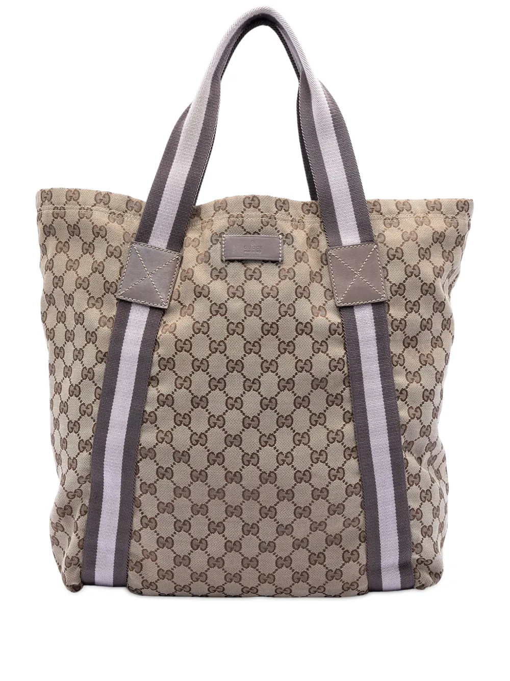 Gucci Pre-Owned 2016-2026 GG Canvas Web tote bag - Marrone