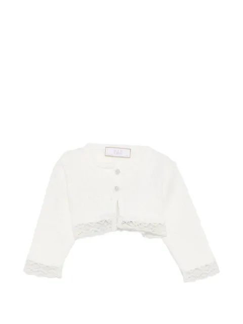Paz Rodriguez lace cropped cardigan