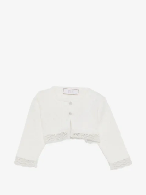 Paz Rodriguez lace cropped cardigan