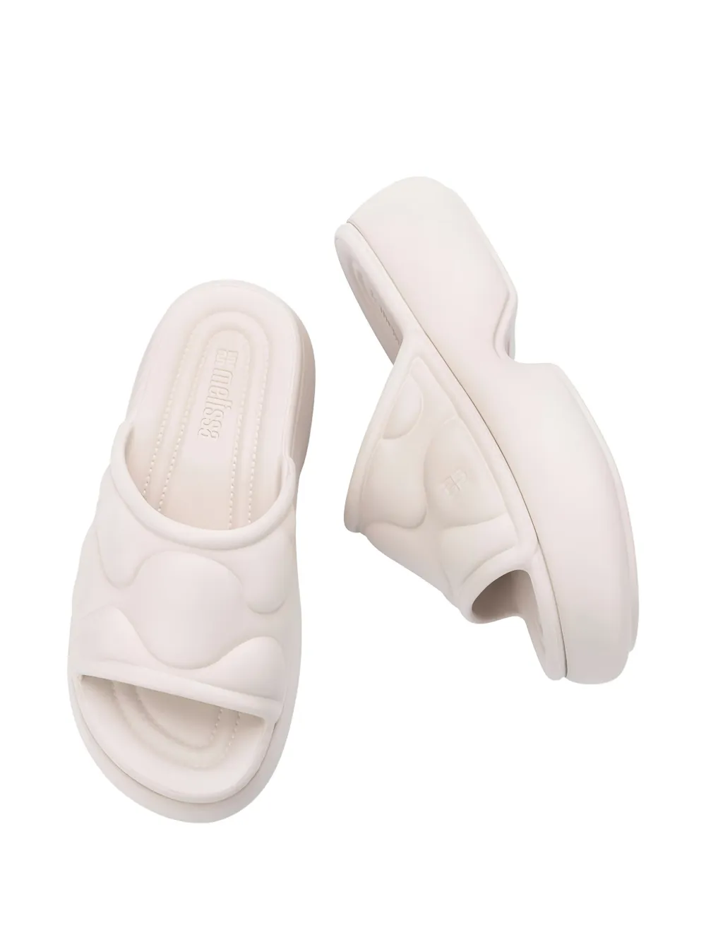Melissa Slippers met plateauzool Beige