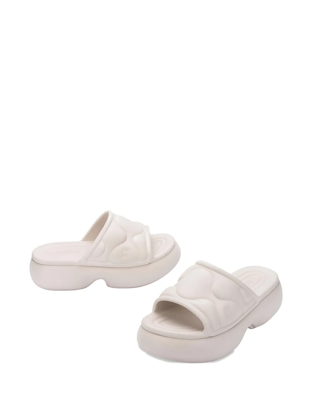 Melissa Slippers met plateauzool Beige
