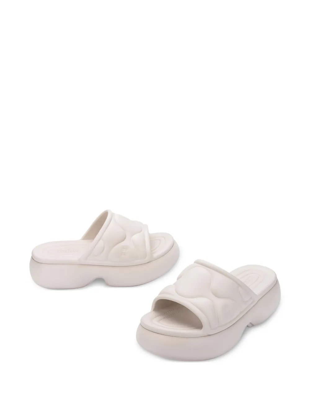  Melissa Puff Platform Slides - Neutrals 