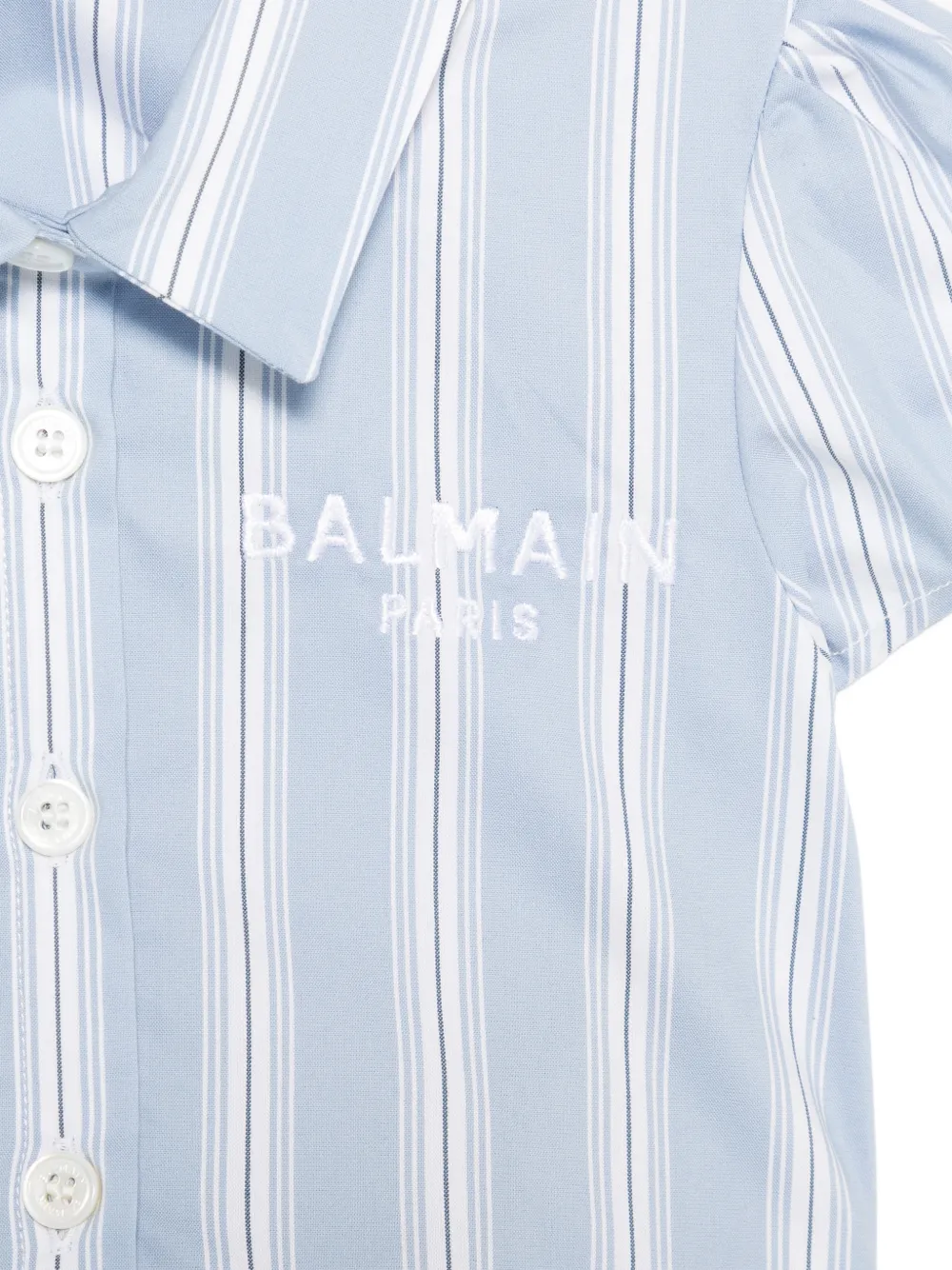 Ruffled-Trim Striped Shirt