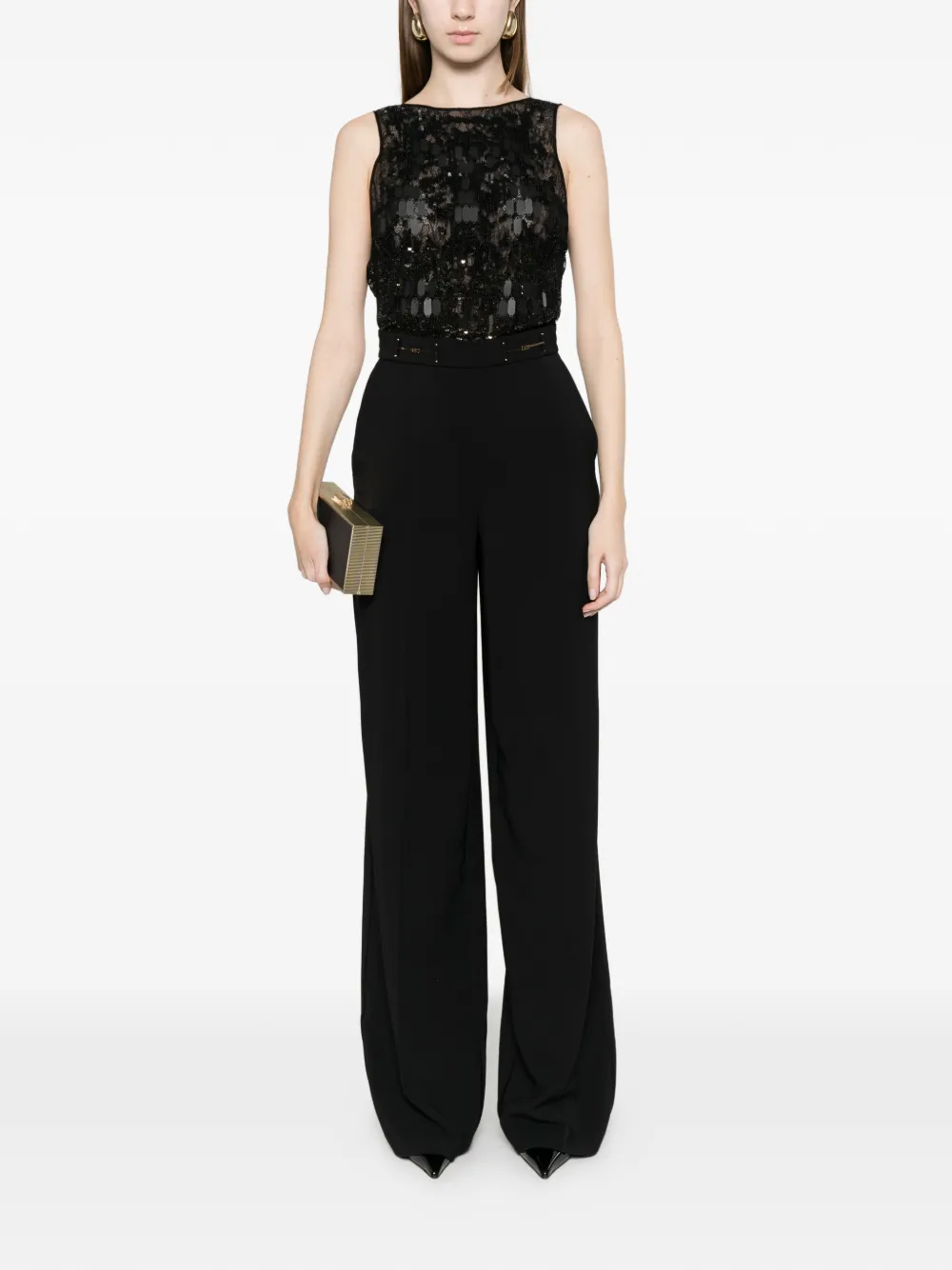  Elisabetta Franchi Sequin-embelished Jumpsuit - Black 