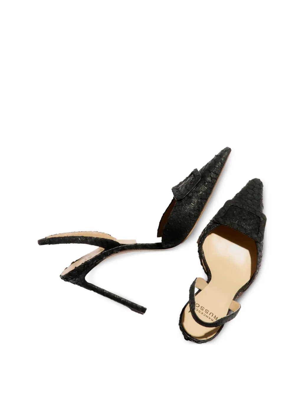 Francesco Russo Sandalen met gesp Zwart