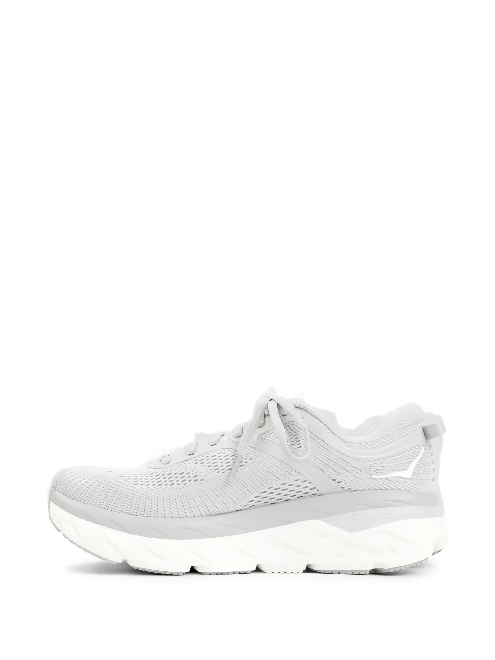 HOKA Bondi 7 gebreide low-top sneakers Grijs