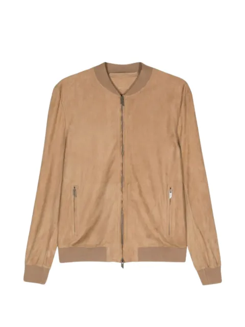 Salvatore Santoro zipped suede bomber jacket
