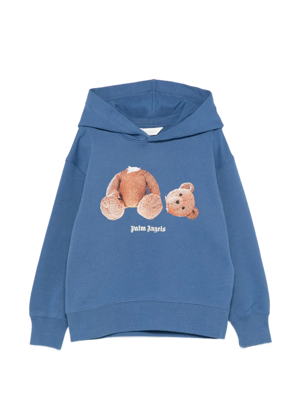 Palm Angels Kids teddy-bear-graphic hoodie - Blu