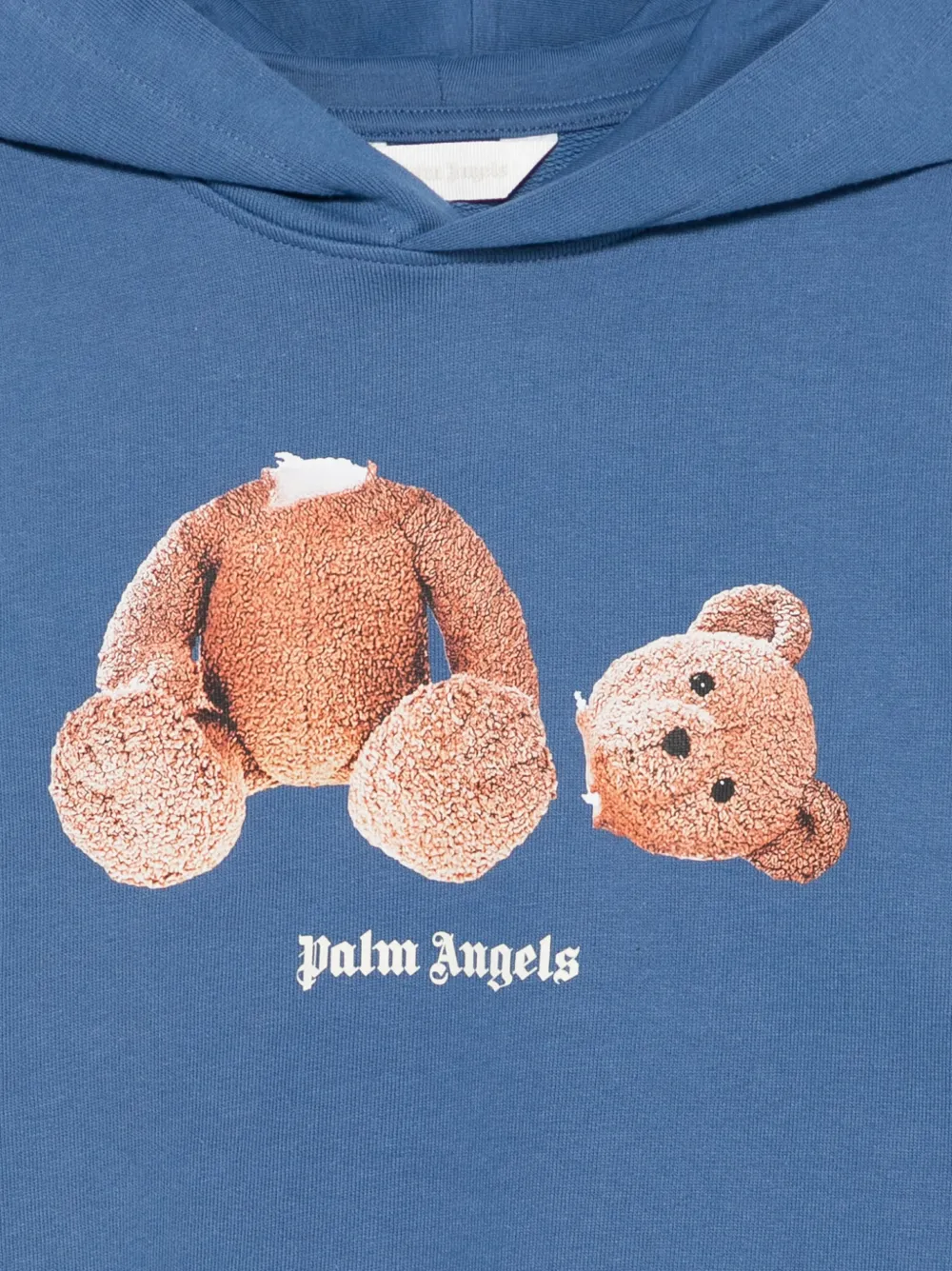 Palm Angels Kids Hoodie met grafische teddybeerprint Blauw