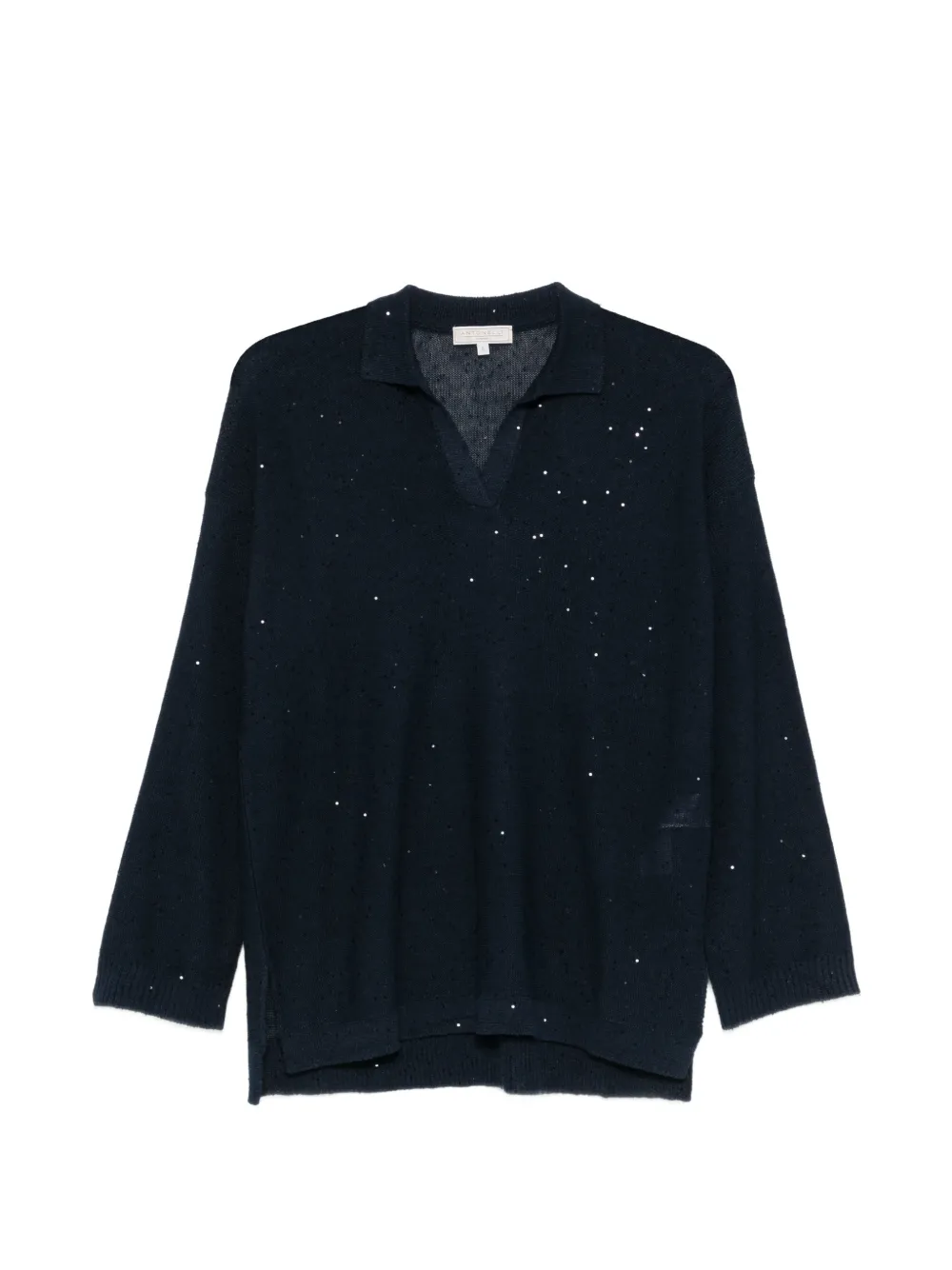 Antonelli V-neck embellished sweater - Blu