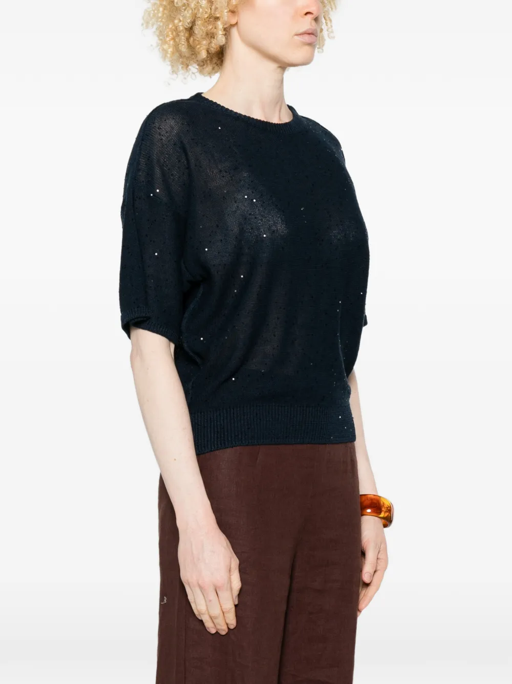  Antonelli Zagara Sequined T-shirt - Blue 