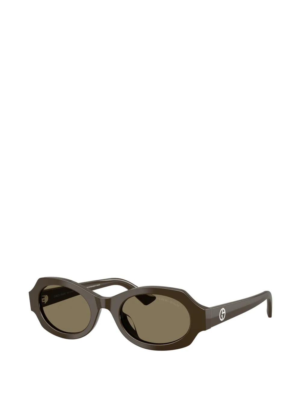  Giorgio Armani Oval-frame Sunglasses - Brown 