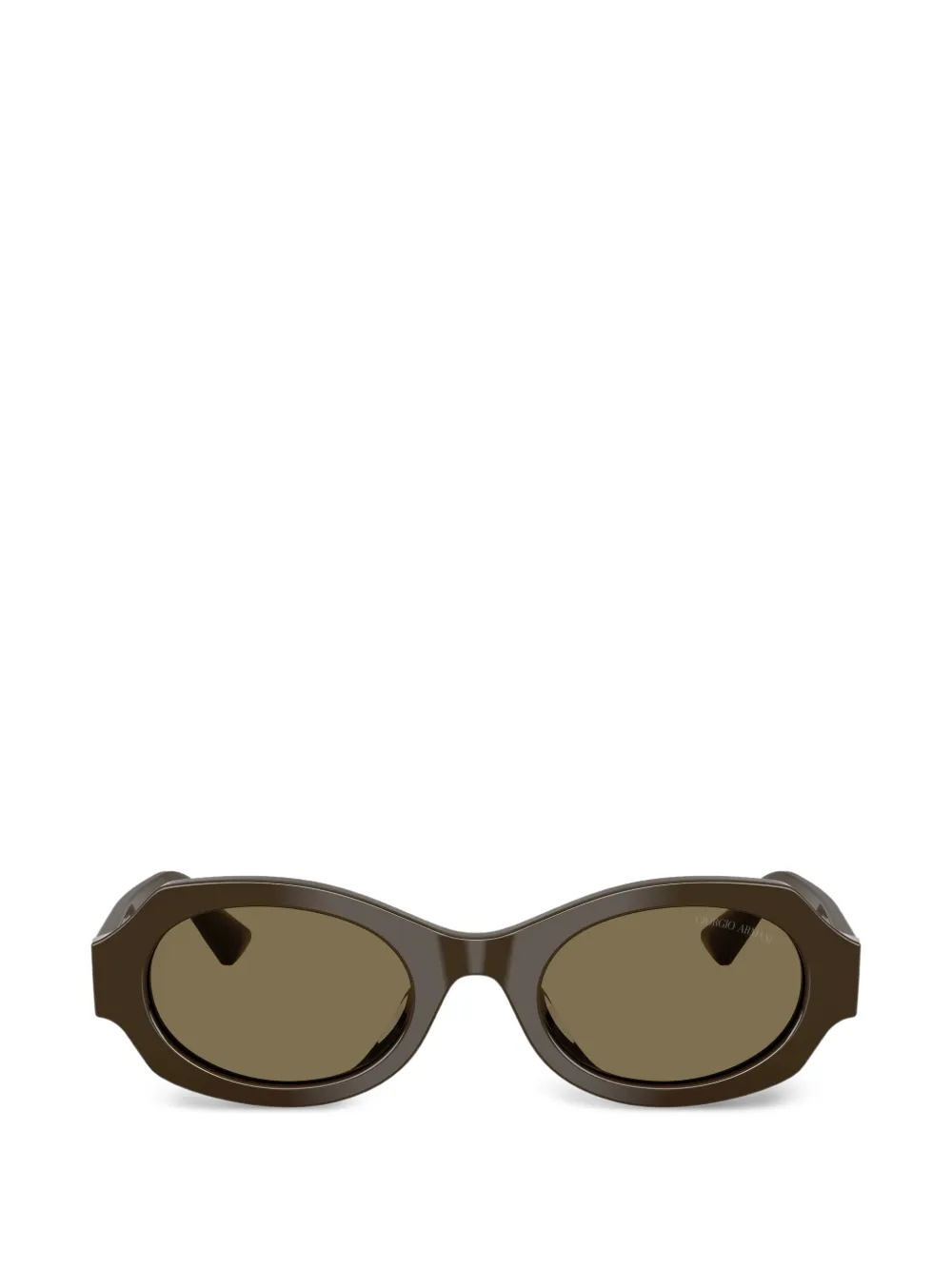 Giorgio Armani oval-frame sunglasses - Marrone