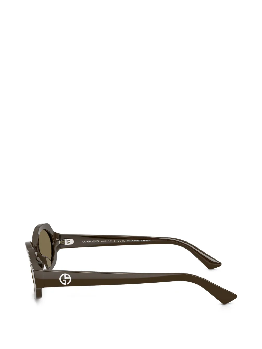  Giorgio Armani Oval-frame Sunglasses - Brown 