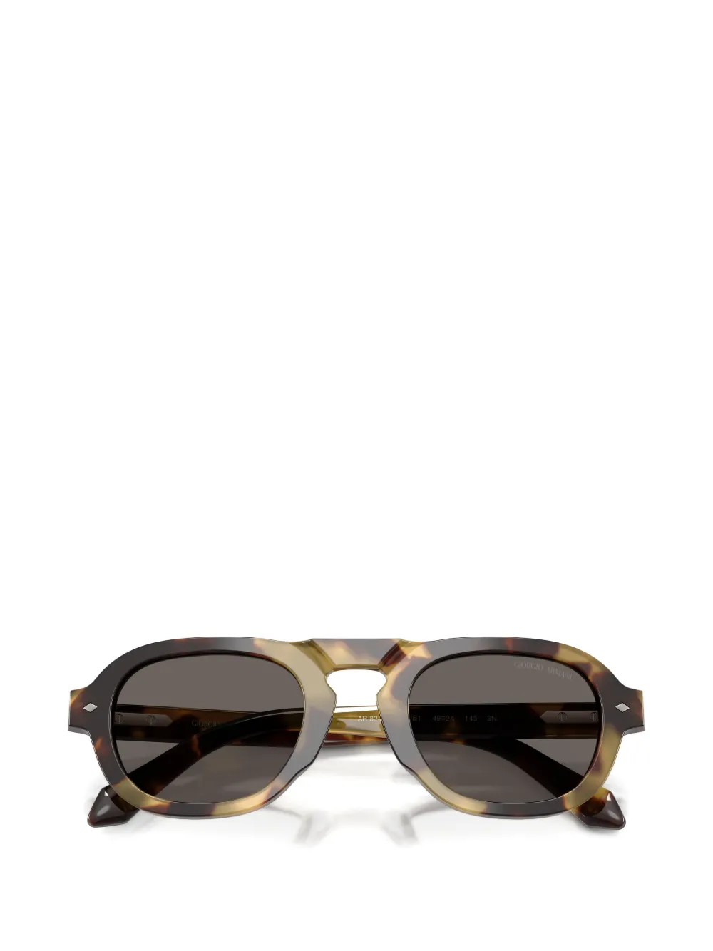 Giorgio Armani Zonnebril met logodetail Bruin