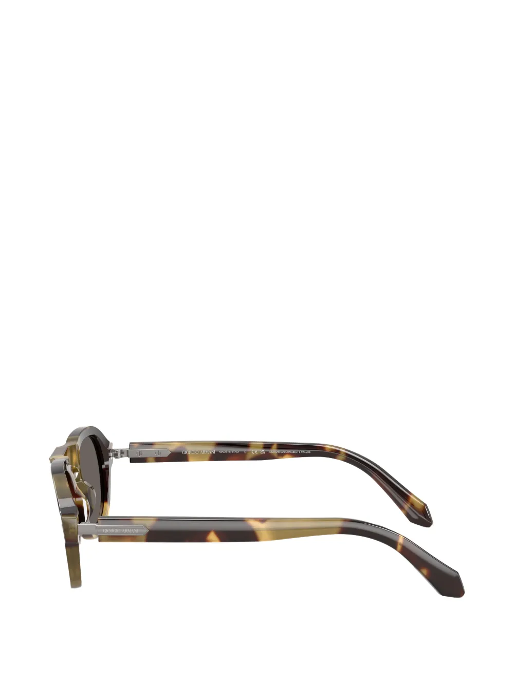 Giorgio Armani Zonnebril met logodetail Bruin