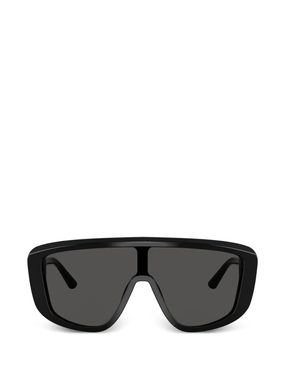 Dolce & Gabbana Eyewear gold-tone rectangle sunglasses - Nero