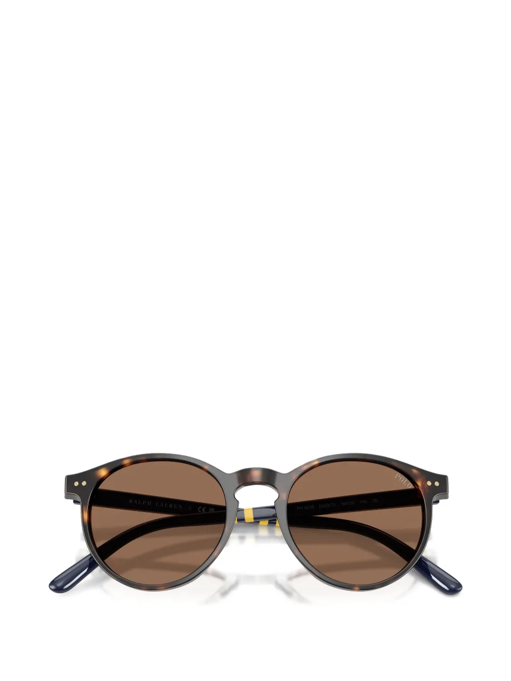 POLO RALPH LAUREN EYEWEAR Zonnebril met rond montuur Bruin
