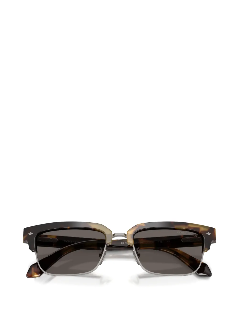 Giorgio Armani Zonnebril met logodetail Bruin