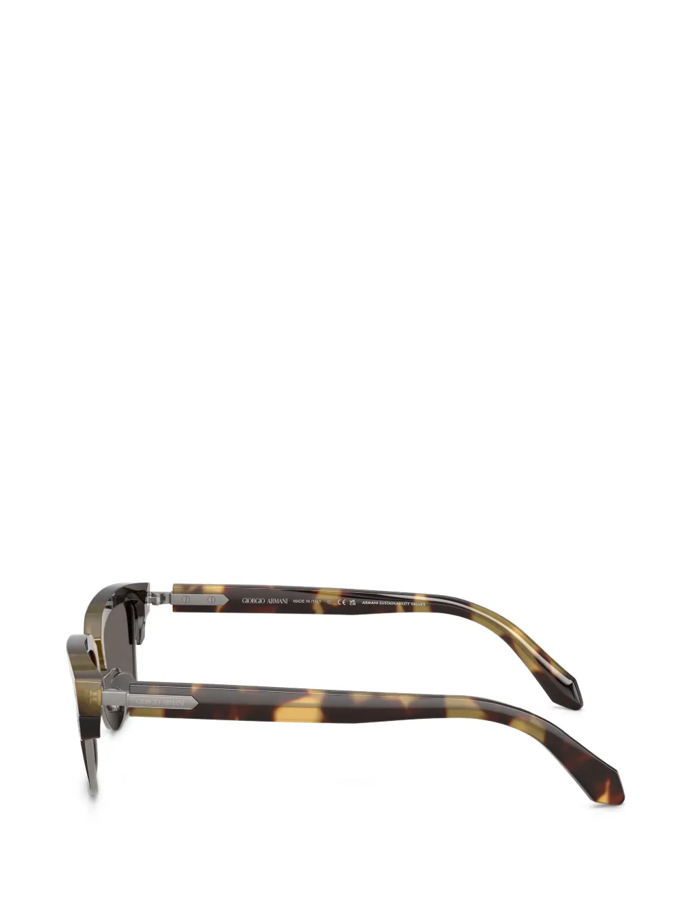 Giorgio Armani Zonnebril met logodetail Bruin
