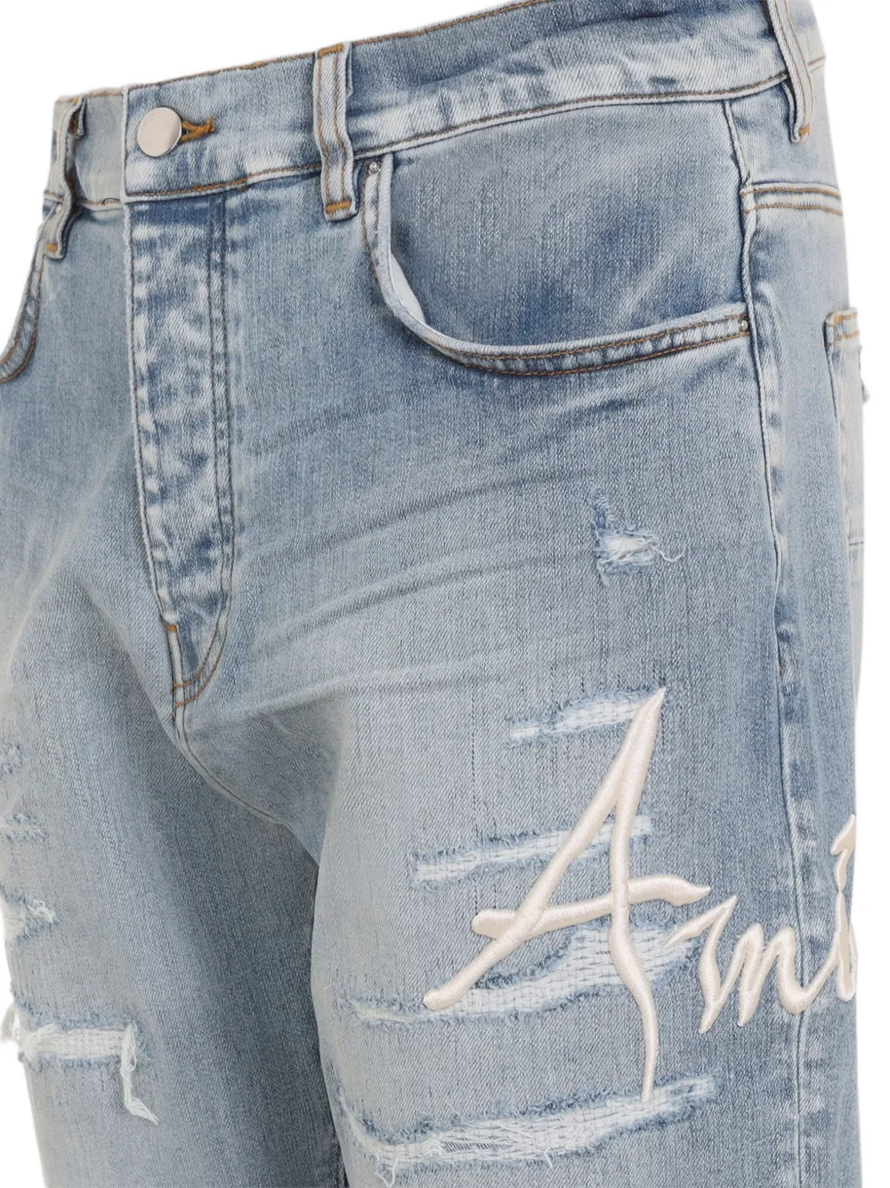 AMIRI Gerafelde jeans Blauw