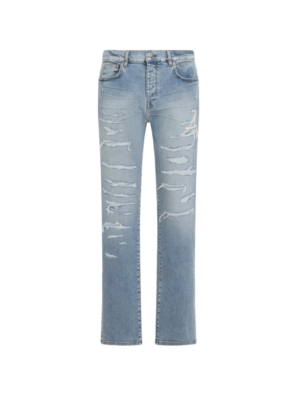 AMIRI distressed signature jeans - Blu