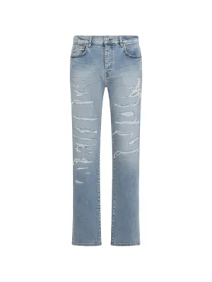 AMIRI ダメージ ジーンズ | ブルー | FARFETCH JP
