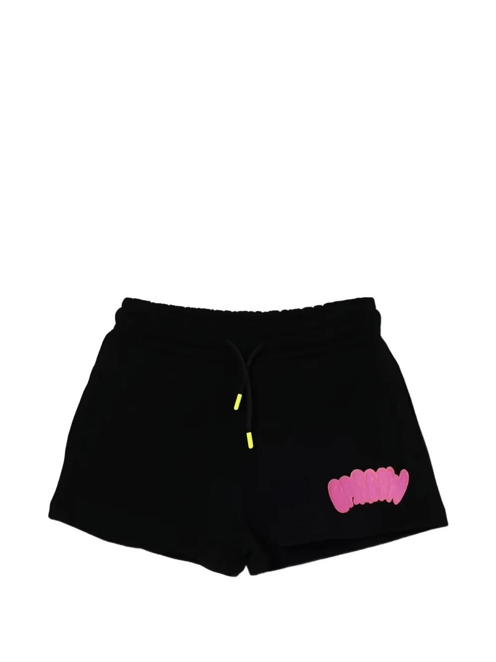 Barrow kids logo-lettering shorts - Nero