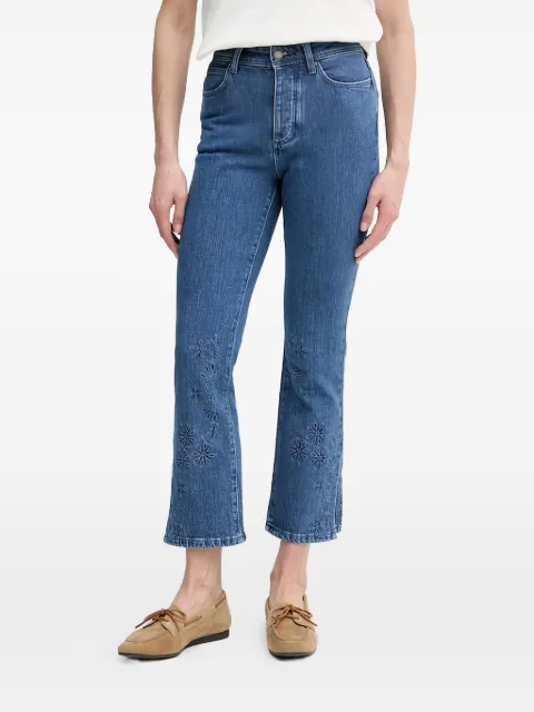 Hoss Intropia Bruna floral-embroidery split-hem jeans