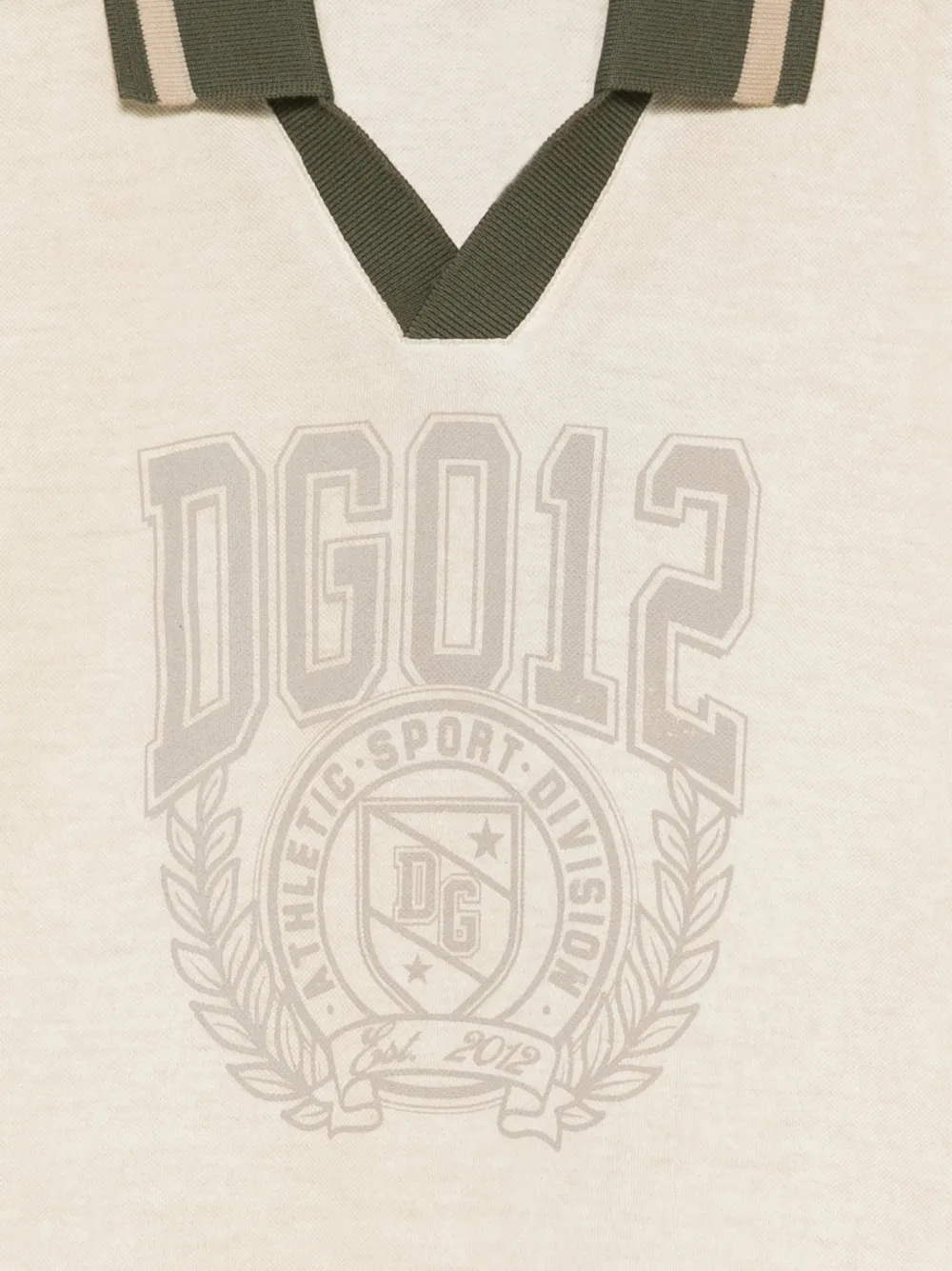 Dolce & Gabbana Kids T-shirt met V-hals Beige