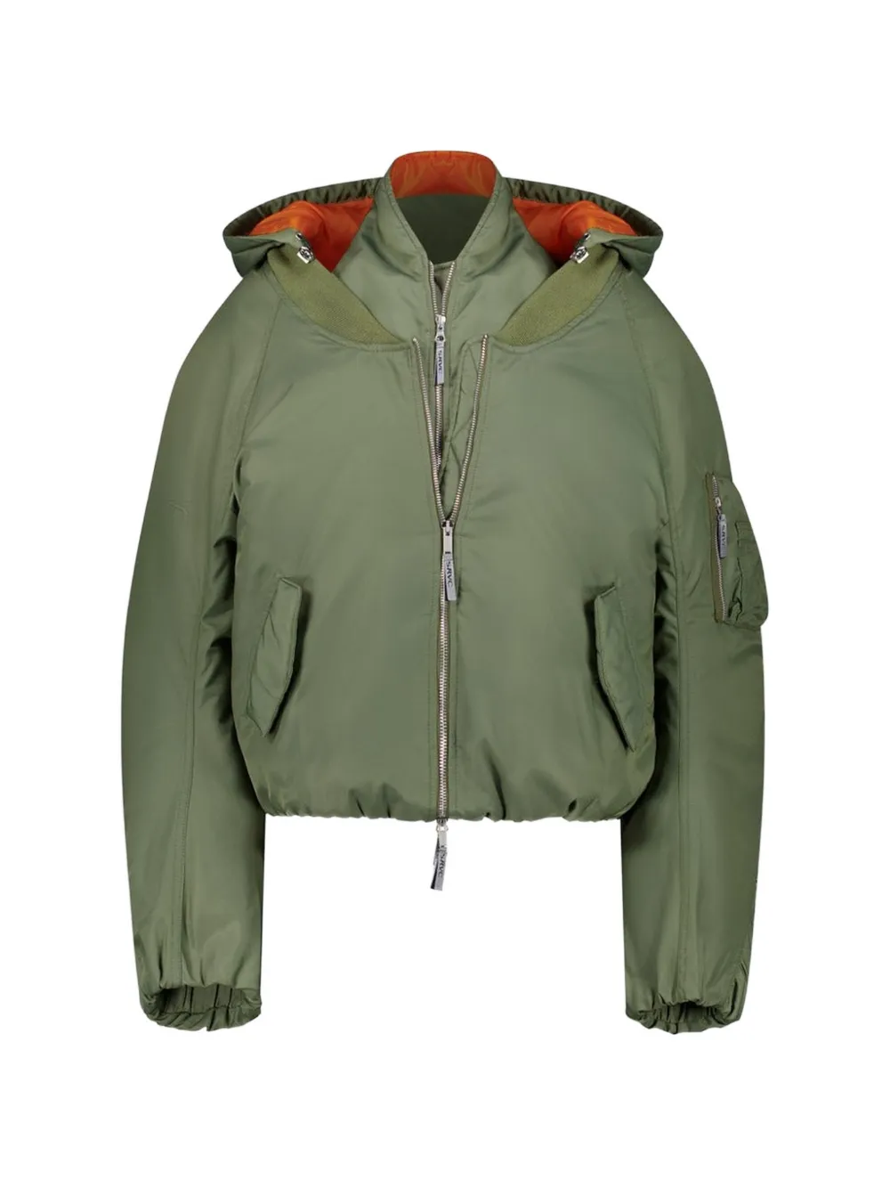 SRVC Studio hooded bomber jacket - Verde