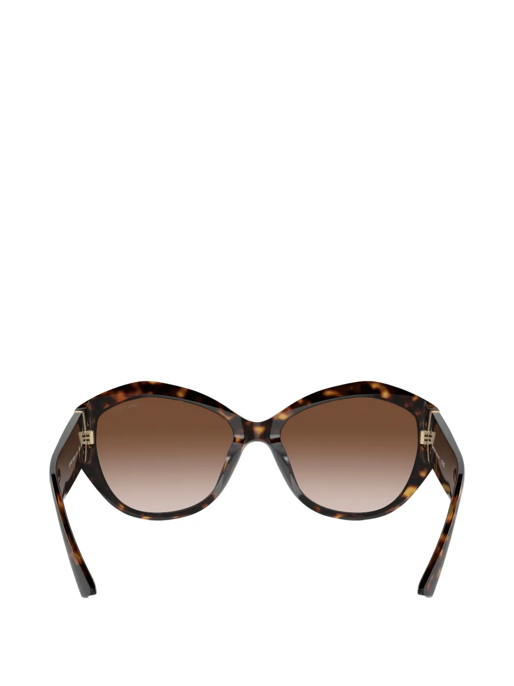 Jimmy Choo Eyewear Zonnebril met geometrisch montuur en logo Bruin