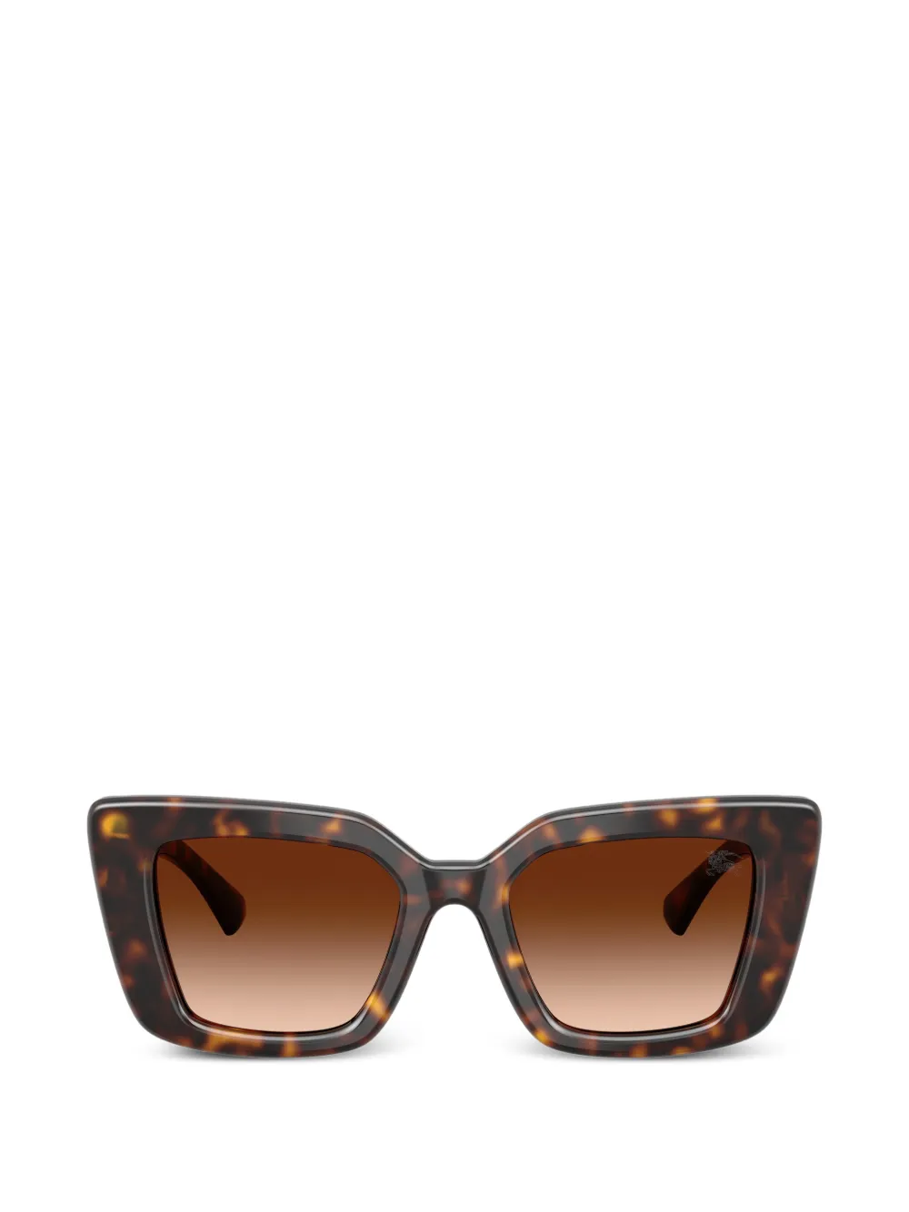 Burberry Eyewear geometric-frame logo-plaque sunglasses - Marrone