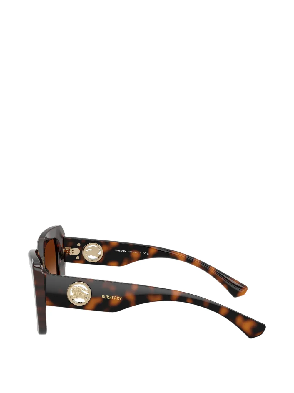  Burberry Eyewear Geometric-frame Logo-plaque Sunglasses - Brown 