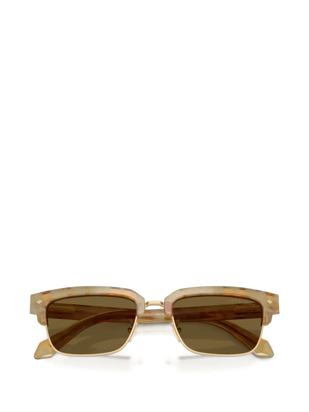 Giorgio Armani Zonnebril met logodetail Beige