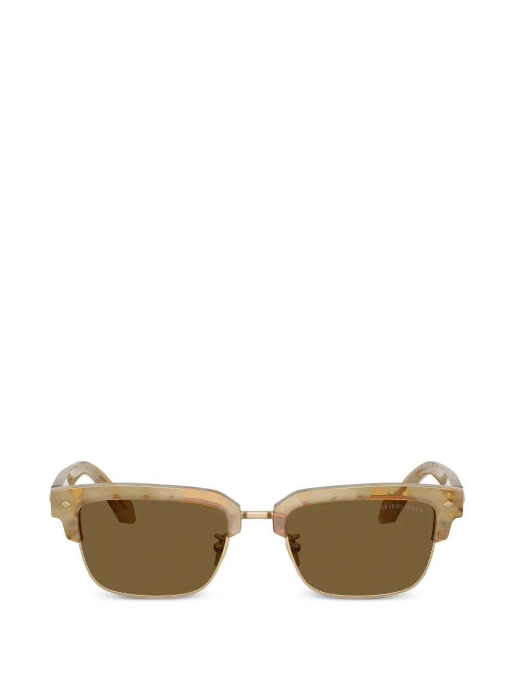 Giorgio Armani logo-detail sunglasses - Nude