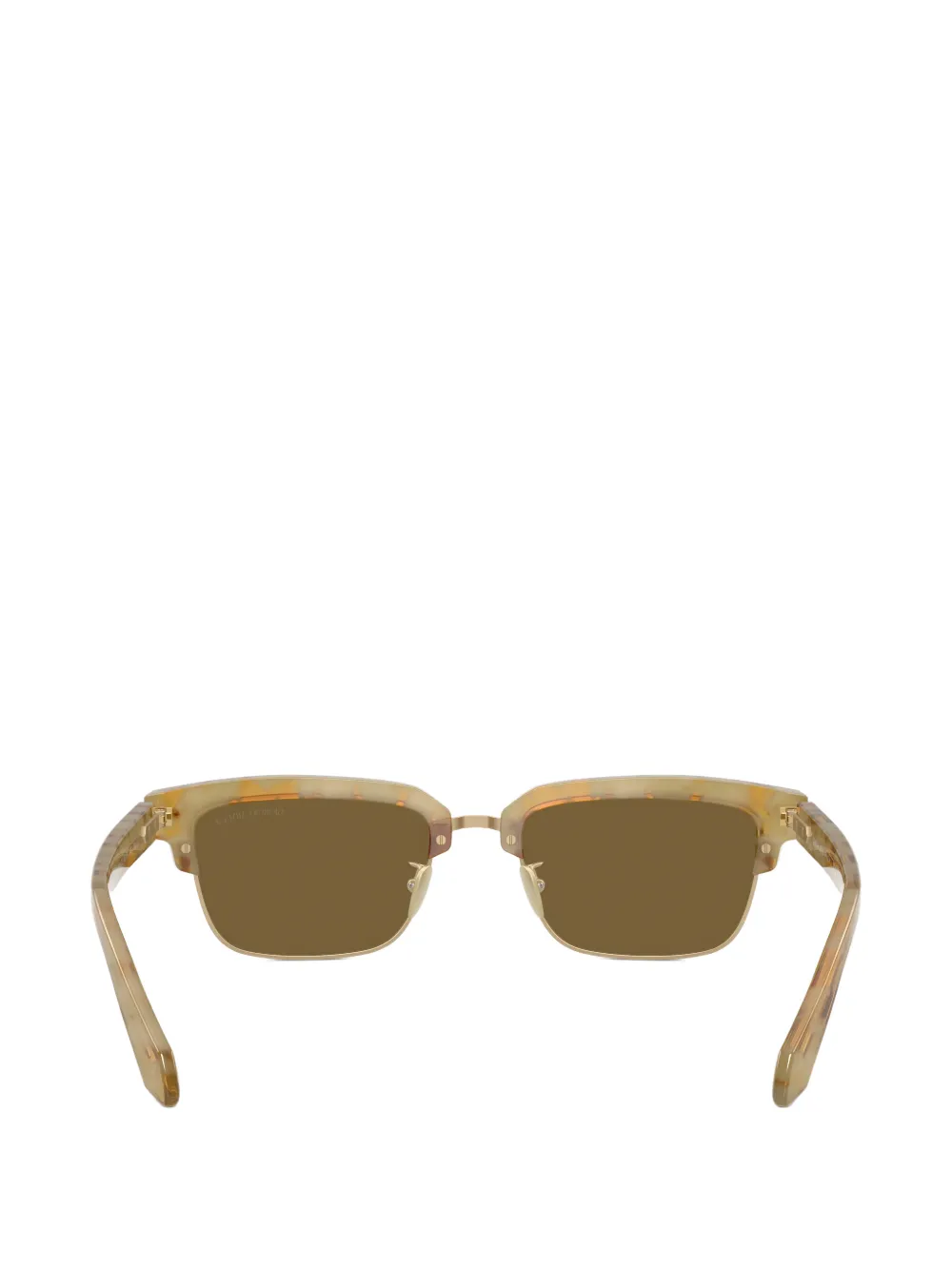 Giorgio Armani Zonnebril met logodetail Beige