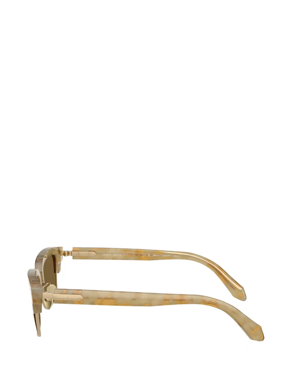 Giorgio Armani Zonnebril met logodetail Beige