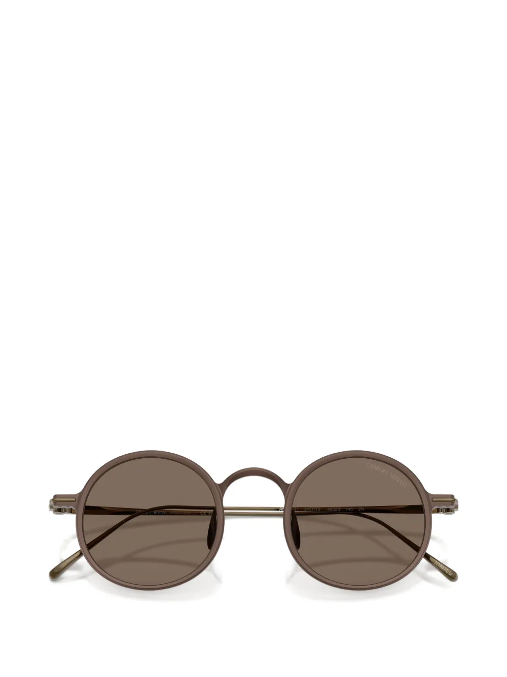 Giorgio Armani Zonnebril met rond montuur Bruin