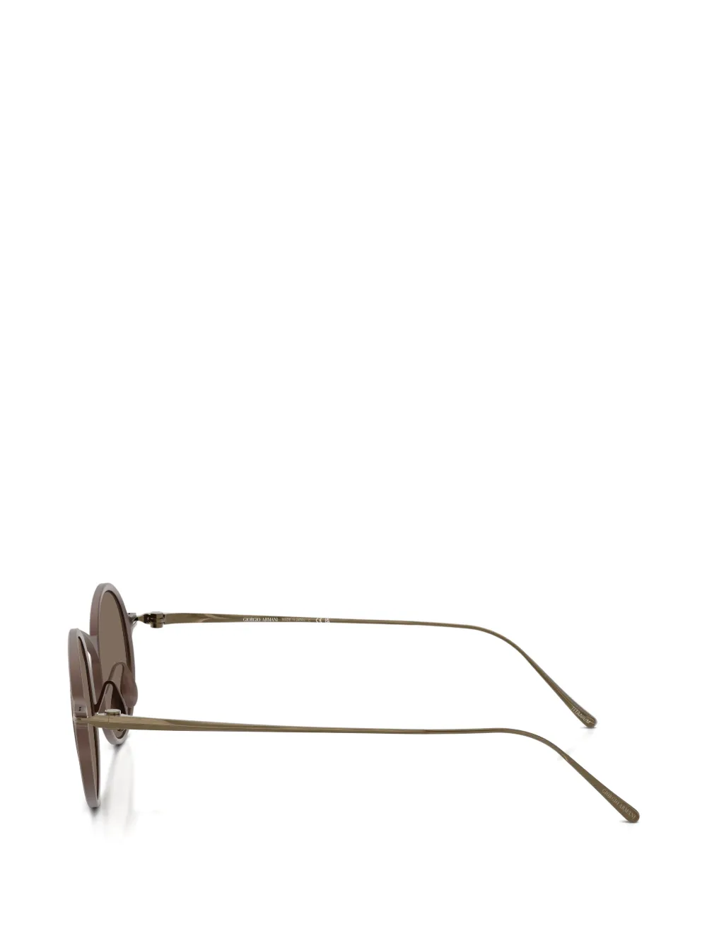 Giorgio Armani Zonnebril met rond montuur Bruin